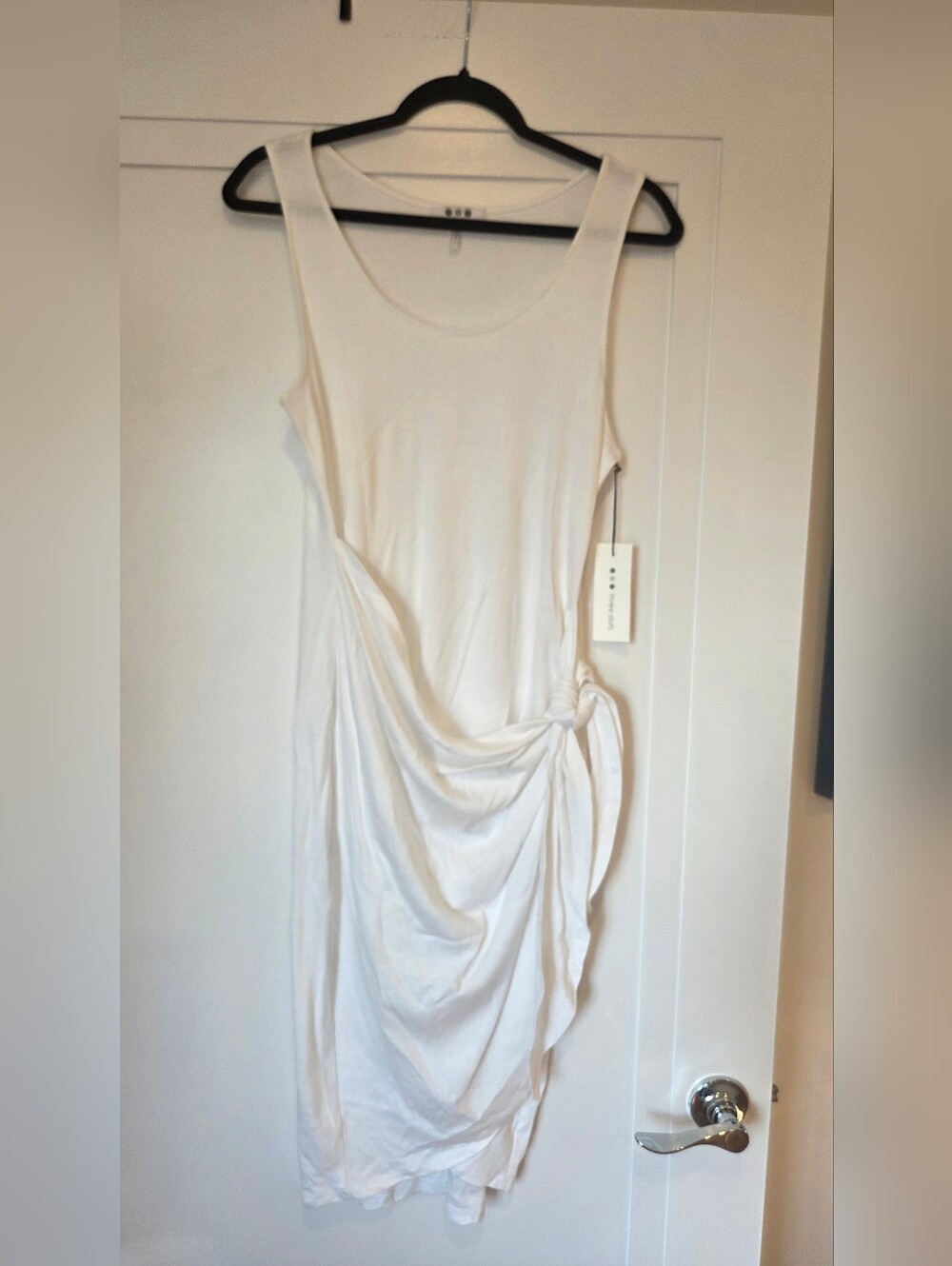 Three Dots Sleeveless Midi Dress with Side Tie